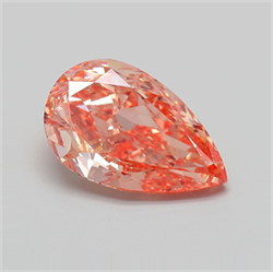 Picture of Lab Grown Diamond 4.66 Carats, Pear with  Cut, Fancy Vivid Pink Color, VVS2 Clarity and Certified by IGI