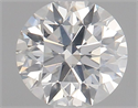 Natural Diamond 0.55 Carats, Round with Excellent Cut, H Color, SI1 Clarity and Certified by GIA