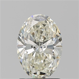 Picture of Natural Diamond 1.50 Carats, Oval with  Cut, K Color, SI1 Clarity and Certified by GIA