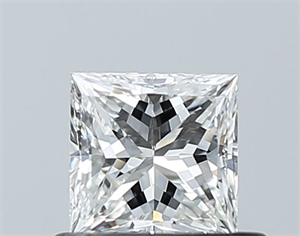 Picture of Natural Diamond 0.51 Carats, Princess with  Cut, F Color, IF Clarity and Certified by GIA