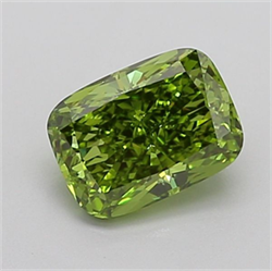 Picture of Lab Grown Diamond 1.87 Carats, CUSHION MODIFIED with  Cut, Fancy Vivid Green Color, VVS2 Clarity and Certified by IGI