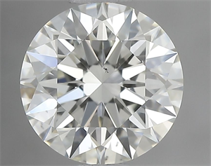 Picture of Natural Diamond 1.08 Carats, Round with Excellent Cut, K Color, SI1 Clarity and Certified by GIA