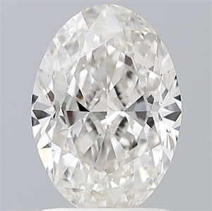 Picture of Natural Diamond 1.50 Carats, Oval with  Cut, H Color, VVS2 Clarity and Certified by GIA
