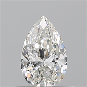 Picture of Natural Diamond 0.52 Carats, Pear with  Cut, H Color, SI1 Clarity and Certified by GIA
