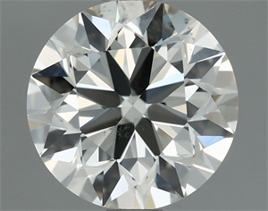 Picture of Natural Diamond 1.50 Carats, Round with Very Good Cut, K Color, SI1 Clarity and Certified by IGI
