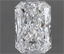 Natural Diamond 0.50 Carats, Radiant with  Cut, F Color, VVS2 Clarity and Certified by GIA
