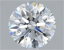 Natural Diamond 1.70 Carats, Round with Excellent Cut, H Color, SI1 Clarity and Certified by GIA