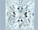 Natural Diamond 0.90 Carats, Princess with  Cut, H Color, VVS1 Clarity and Certified by IGI