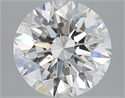 Natural Diamond 5.01 Carats, Round with Excellent Cut, J Color, SI2 Clarity and Certified by GIA