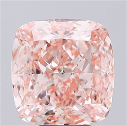 Picture of Lab Grown Diamond 4.69 Carats, CUSHION MODIFIED with  Cut, Fancy Intense Pink Color, VS1 Clarity and Certified by IGI