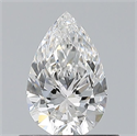 Natural Diamond 0.55 Carats, Pear with  Cut, E Color, VS2 Clarity and Certified by GIA