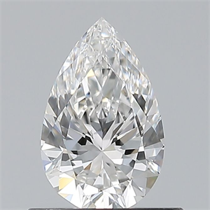 Picture of Natural Diamond 0.55 Carats, Pear with  Cut, E Color, VS2 Clarity and Certified by GIA