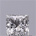 Natural Diamond 0.40 Carats, Princess with  Cut, G Color, VVS1 Clarity and Certified by GIA