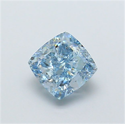 Picture of Lab Grown Diamond 1.67 Carats, CUSHION MODIFIED with  Cut, Fancy Vivid Blue Color, VVS2 Clarity and Certified by IGI
