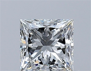 Picture of Natural Diamond 0.53 Carats, Princess with  Cut, H Color, VVS1 Clarity and Certified by GIA