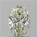 Natural Diamond 1.01 Carats, Oval with  Cut, K Color, SI1 Clarity and Certified by GIA