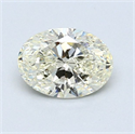 Diamante Natural 0.91 quilates, Ovalado , Color K, claridad VVS1 y certificado GIA