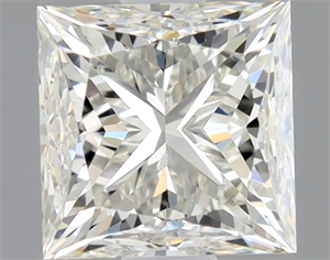 Picture of Natural Diamond 1.01 Carats, Princess with  Cut, J Color, VVS1 Clarity and Certified by GIA