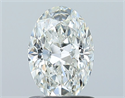 Natural Diamond 1.01 Carats, Oval with  Cut, H Color, SI1 Clarity and Certified by GIA