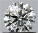 Natural Diamond 0.50 Carats, Round with Very Good Cut, I Color, VVS2 Clarity and Certified by IGI