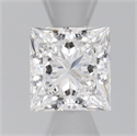 Natural Diamond 0.53 Carats, Princess with  Cut, F Color, VVS2 Clarity and Certified by GIA