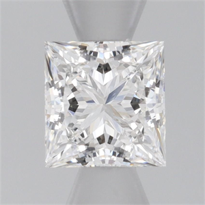 Picture of Natural Diamond 0.53 Carats, Princess with  Cut, F Color, VVS2 Clarity and Certified by GIA
