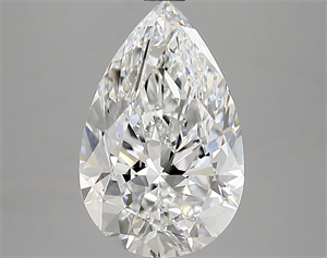 Picture of Natural Diamond 3.00 Carats, Pear with  Cut, D Color, FL Clarity and Certified by GIA
