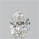 Natural Diamond 0.59 Carats, Oval with  Cut, H Color, SI1 Clarity and Certified by GIA
