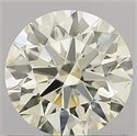 Natural Diamond 0.75 Carats, Round with Excellent Cut, K Color, VVS2 Clarity and Certified by IGI