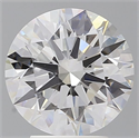 Lab Grown Diamond 3.59 Carats, Round with Ideal Cut, E Color, VVS2 Clarity and Certified by IGI