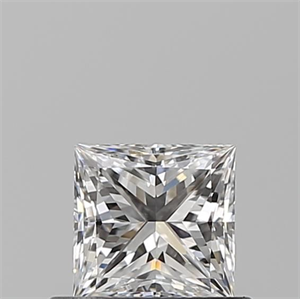 Picture of Natural Diamond 0.52 Carats, Princess with  Cut, E Color, VS1 Clarity and Certified by GIA