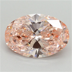 Picture of Lab Grown Diamond 2.20 Carats, Oval with  Cut, Fancy Vivid Pink Color, VS1 Clarity and Certified by IGI