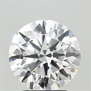 Picture of Lab Grown Diamond 3.05 Carats, Round with Ideal Cut, F Color, VVS2 Clarity and Certified by IGI