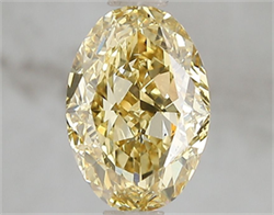 Picture of Lab Grown Diamond 2.03 Carats, Oval with  Cut, Fancy Vivid Yellow Color, VS2 Clarity and Certified by IGI