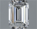 Natural Diamond 0.31 Carats, Emerald with  Cut, H Color, VS2 Clarity and Certified by GIA