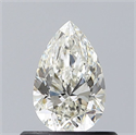 Natural Diamond 0.52 Carats, Pear with  Cut, J Color, SI1 Clarity and Certified by GIA