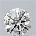 Natural Diamond 0.54 Carats, Round with Excellent Cut, K Color, VVS2 Clarity and Certified by GIA
