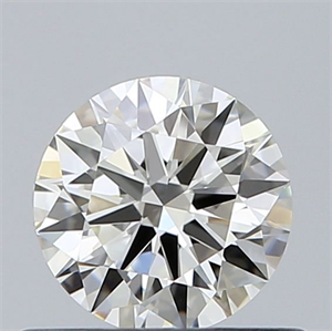Picture of Natural Diamond 0.54 Carats, Round with Excellent Cut, K Color, VVS2 Clarity and Certified by GIA