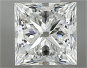 Natural Diamond 0.60 Carats, Princess with  Cut, G Color, VS2 Clarity and Certified by GIA