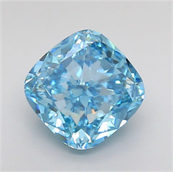 Picture of Lab Grown Diamond 2.01 Carats, CUSHION MODIFIED with  Cut, Fancy Vivid Blue Color, VS1 Clarity and Certified by IGI