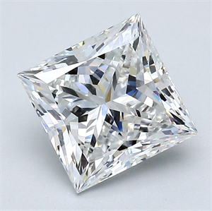 Picture of Natural Diamond 2.20 Carats, Princess with  Cut, F Color, VS1 Clarity and Certified by GIA