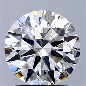 Picture of Natural Diamond 2.00 Carats, Round with Excellent Cut, H Color, SI1 Clarity and Certified by GIA