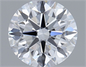 Lab Grown Diamond 1.06 Carats, Round with Ideal Cut, D Color, VVS2 Clarity and Certified by IGI