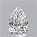 Natural Diamond 0.50 Carats, Pear with  Cut, E Color, VS1 Clarity and Certified by GIA