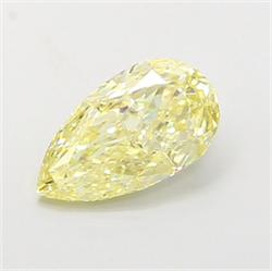 Picture of Lab Grown Diamond 1.51 Carats, Pear with  Cut, Fancy Yellow Color, VS1 Clarity and Certified by IGI