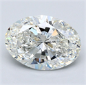 Natural Diamond 3.01 Carats, Oval with  Cut, H Color, SI1 Clarity and Certified by GIA