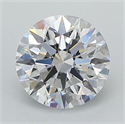Lab Grown Diamond 1.42 Carats, Round with Ideal Cut, D Color, VVS1 Clarity and Certified by IGI