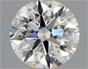 Natural Diamond 0.70 Carats, Round with Excellent Cut, J Color, VVS2 Clarity and Certified by GIA