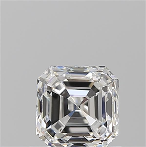 Picture of Natural Diamond 0.91 Carats, Asscher with  Cut, F Color, VS1 Clarity and Certified by GIA