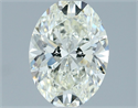 Natural Diamond 1.00 Carats, Oval with  Cut, I Color, VVS1 Clarity and Certified by IGI